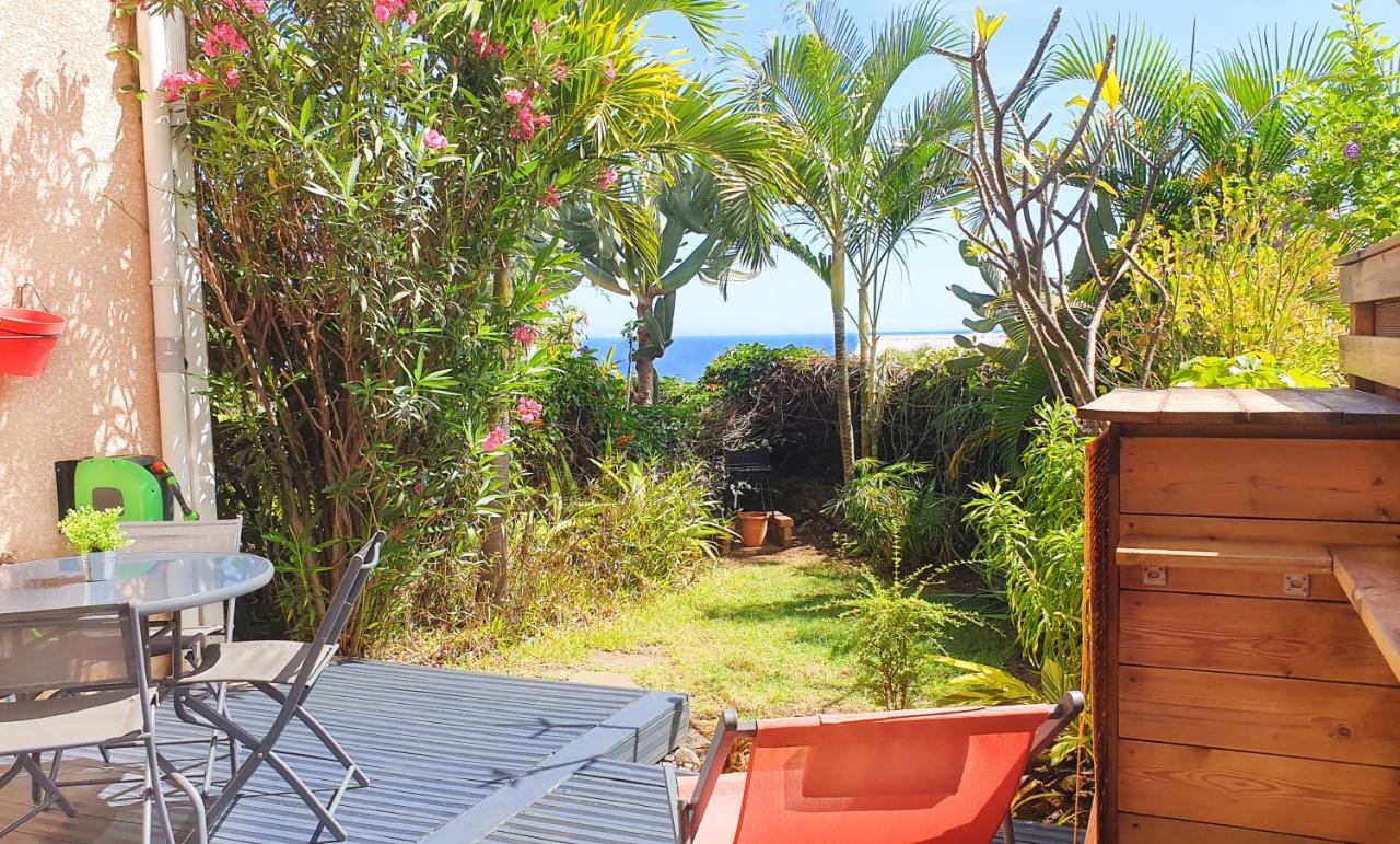 Le Jardin Des Tuit Tuit * Vue Mer * Cozy Saint-Leu Esterno foto